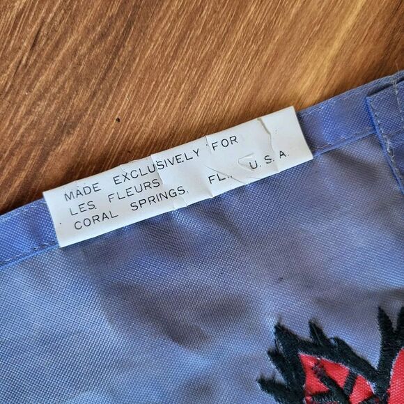 Vintage Halloween Pumpkin Nylon Garden Flag Les Fleurs Outdoor Hanging 40" x 28" - Picture 7 of 8